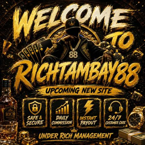 Banner promoting the RichTambay888 app for mobile players
